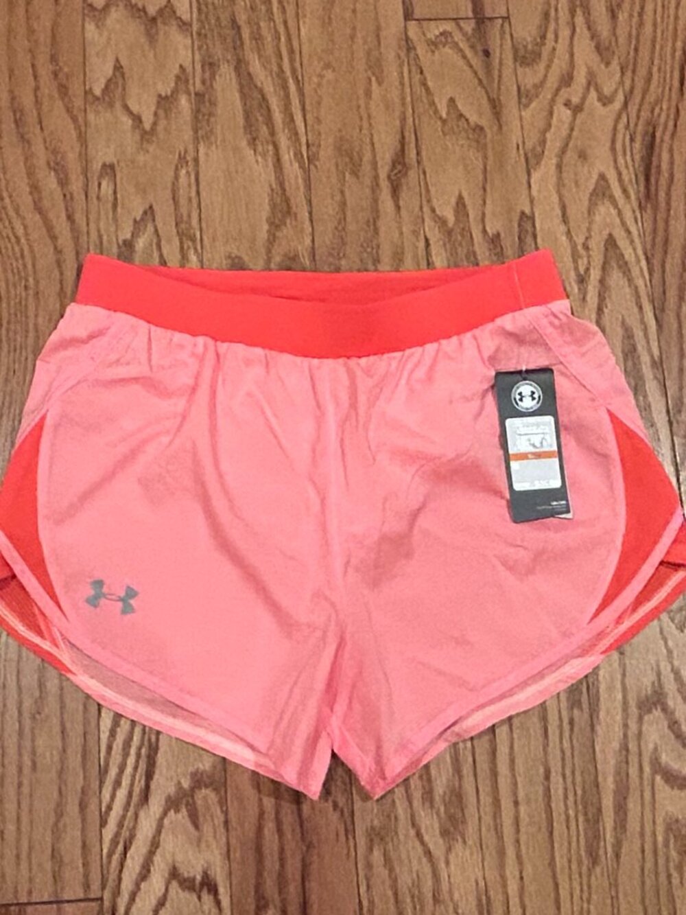NWT UNDER ARMOUR Fly By 2.0 Running Shorts Pink Neon Coral Small
